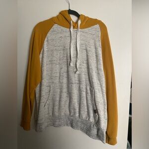 Women's Two-Tone Hoodie - Mustard and Gray
